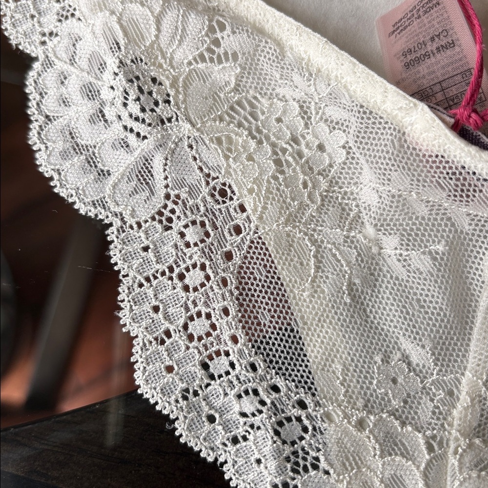 Stella McCartney Cream Lace Bikini Panty